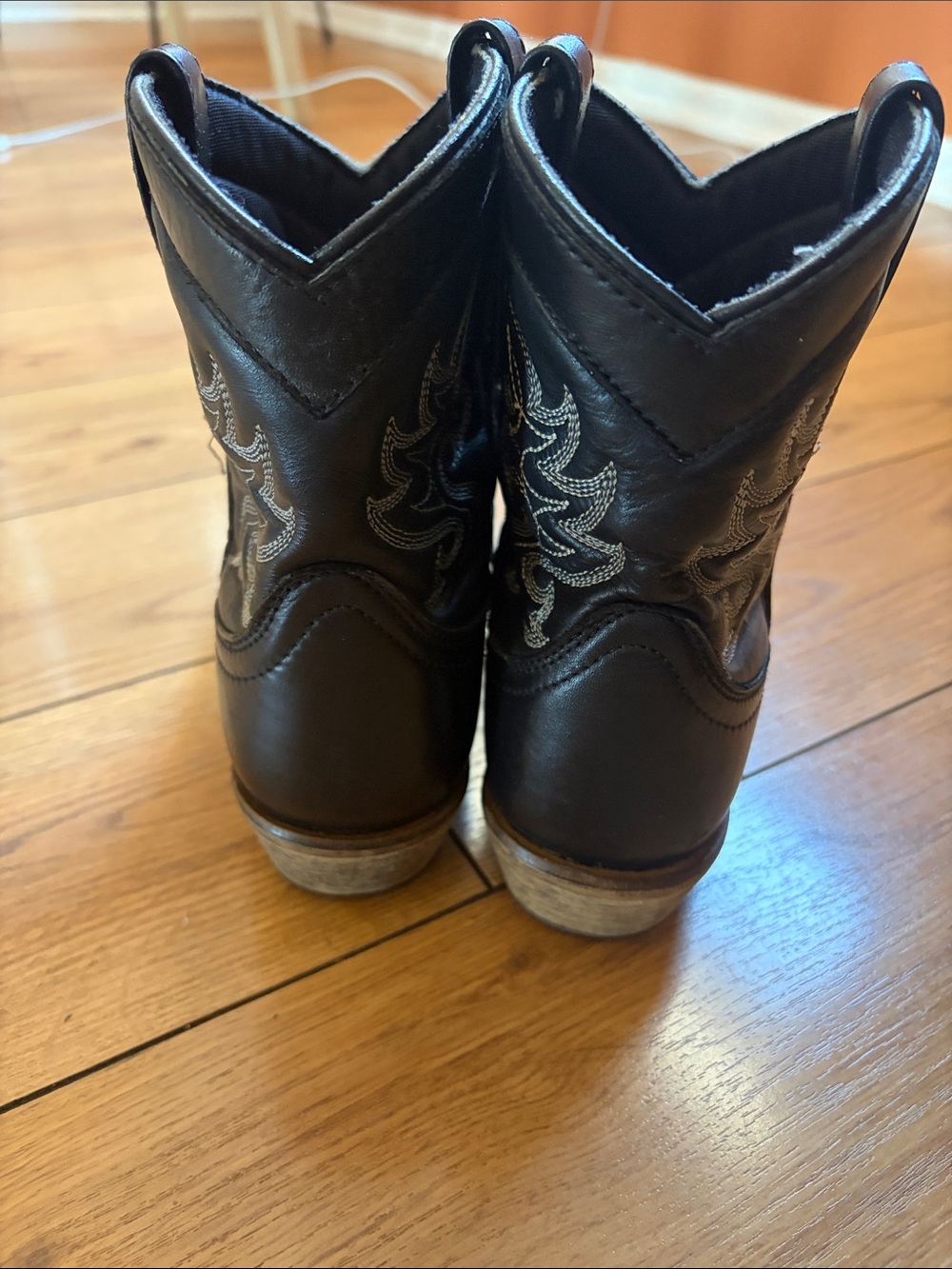 Dingo Black Leather Embroidered Ankle Boots Size 7 - Picture 5 of 8